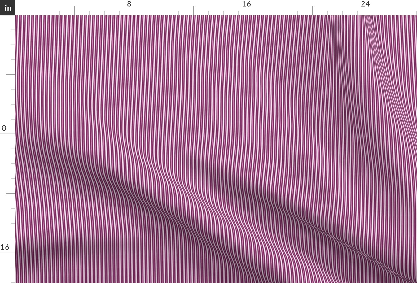 Tiny Ticking Stripe Plum