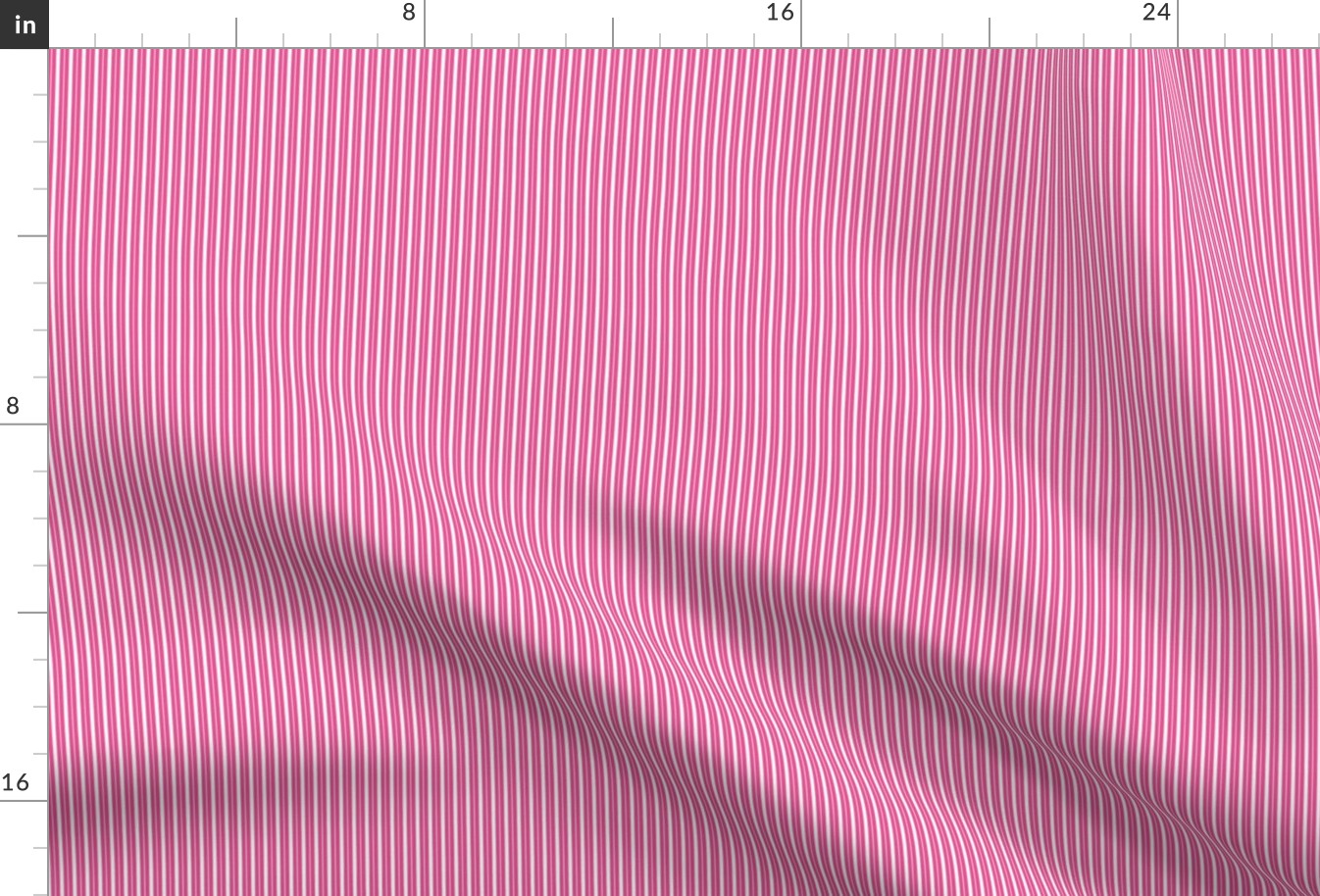 Tiny Ticking Stripe Hot Pink