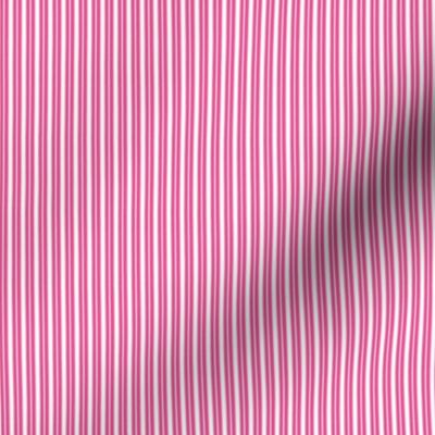Tiny Ticking Stripe Hot Pink and Valentine Pink