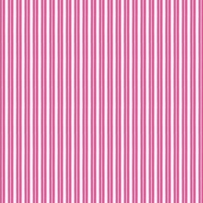 Tiny Ticking Stripe Hot Pink and Valentine Pink