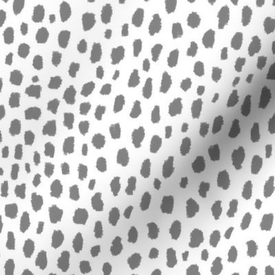 Gray Dalmatian Polka Dot Spots Pattern (gray/white)