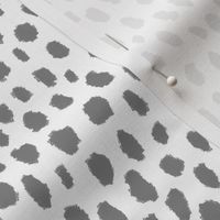 Gray Dalmatian Polka Dot Spots Pattern (gray/white)