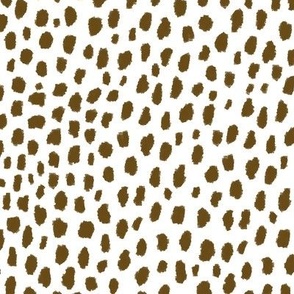 Brown Dalmatian Polka Dot Spots Pattern (brown/white)