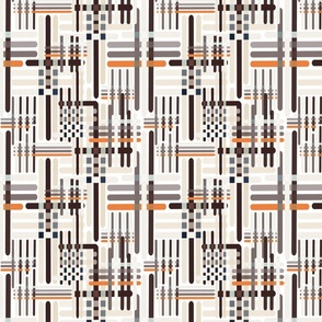 Playful crisscrossed  pattern brown