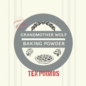 Grandmother Wolf Baking 18" Pillow Panel | Little Red