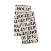 Holly Jolly | Christmas Typography Light Blush
