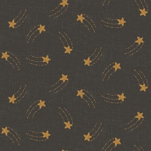 boho baby Astronaut- shooting stars charcoal gold