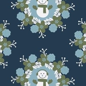 floral snowman - cabin