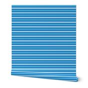 Blue, dark blue and baby blue horizontal stripes, 1/2 inch wide