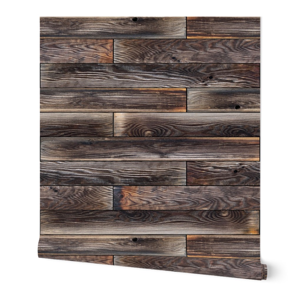 Wood Grain Horizontal 36 inch fabric, 24 inch wallpaper repeat