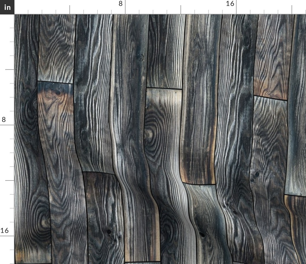 Wood Grain Vertical Blue 21 inch fabric, 24 inch wallpaper repeat
