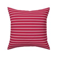 Viva Magenta with narrow white stripes - narrow horizontal stripe