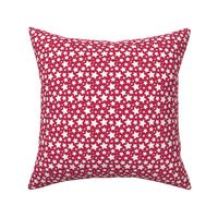 White stars on Viva Magenta - small star print