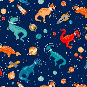 Painted Space Dinosaurs