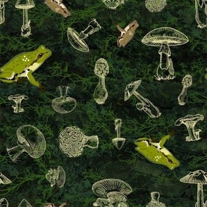 Mossy Frogs and Toadstools by Brittanylane, Tossed