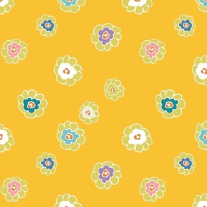 Sweet Vintage Floral - Yellow Lolly.