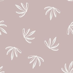 Block Print Boho Leaves on Elderberry Background