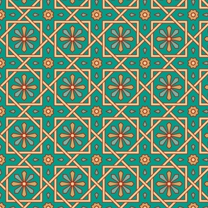 Geometric Pattern: Azila: Turquoise