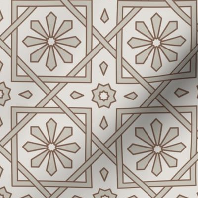 Geometric Pattern: Azila: Brownstone