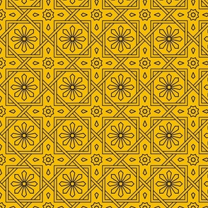 Geometric Pattern: Azila: Sunshine Black