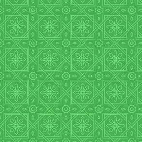 Geometric Pattern: Azila: Emerald Light