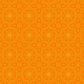 Geometric Pattern: Azila: Tangerine Light
