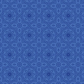 Geometric Pattern: Azila: Azure Dark