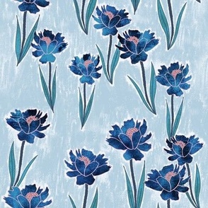Danni Floral powder blue