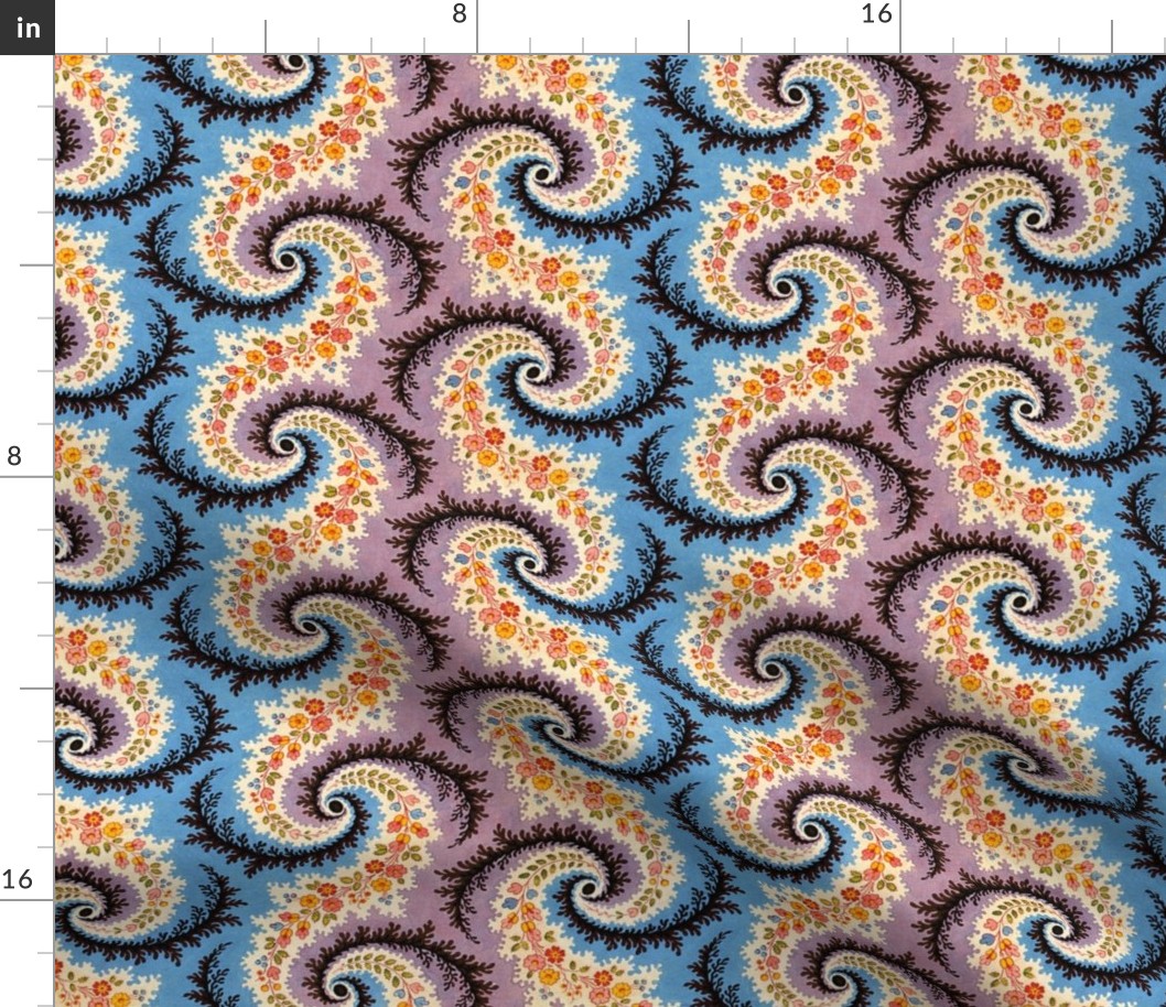 Victorian swirls, psychedelic wallpaper