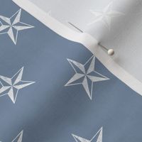 Distressed Nautical Stars on Denim Blue