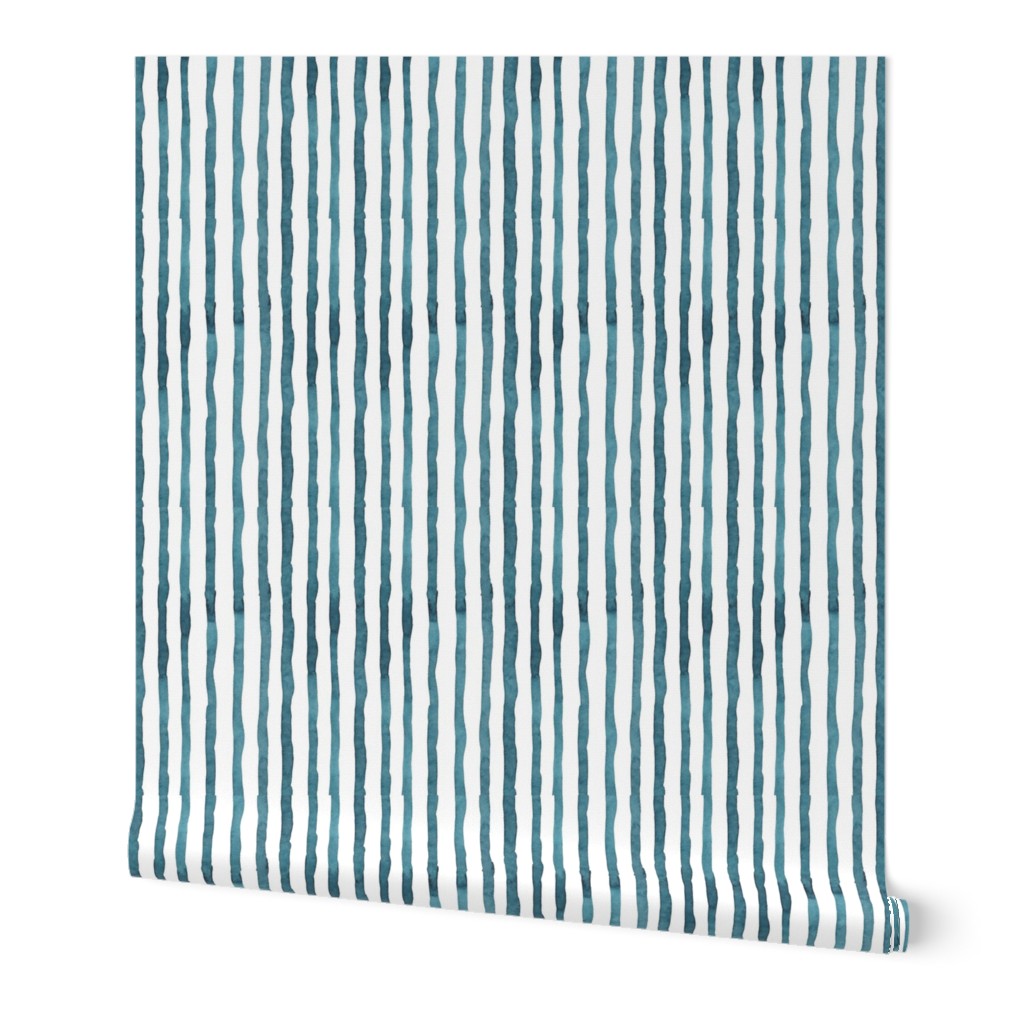 Blue and White Shibori Stripes