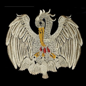 embroidered pelican in piety