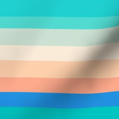 Beachy Retro Stripes Horizontal