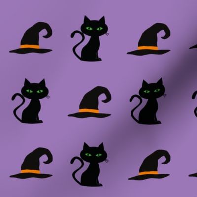 Black Cat and Witch's Hat