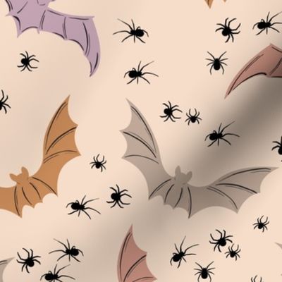 Boho Halloween Bats Spiders