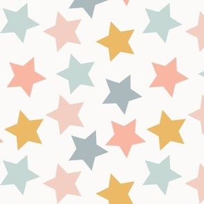 Stars bright - boho basics, boho, cute, gender neutral, star, kids, bright, happy, Ashleigh Fish, pastel, celestial