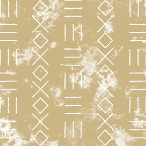 Mud cloth 234 lines in camel and white distressed texture 24