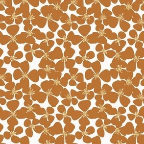 Brown Floral Fabric, Wallpaper and Home Decor | Spoonflower