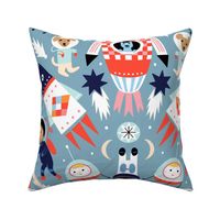 Outer space mission // light blue // large 