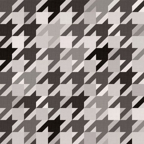 Dark Academia - Houndstooth Pattern in Sepia Shades/ Large