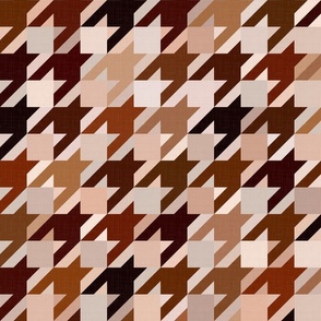 Dark Academia - Houndstooth Pattern in Autumn Shades / Large