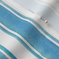 Light Blue Bold Stripes, Blue and White Vertical Stripes