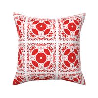 Red and White Scandi Christmas / Large Scale