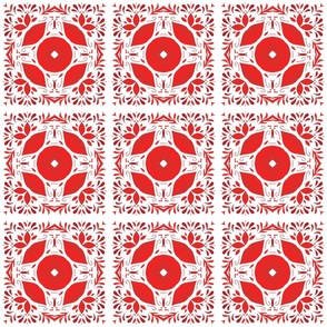 Red and White Scandi Christmas / Large Scale