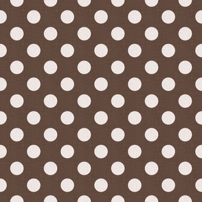 Dark Academia - Polka Dots on Vintage Brown - No.001 / Large