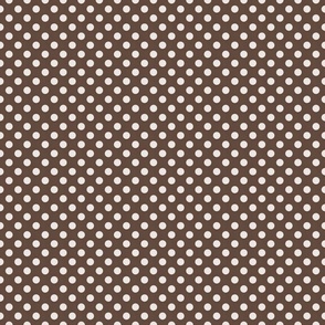 Dark Academia - Polka Dots on Vintage Brown - No.001 / Medium