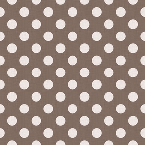 Dark Academia - Polka Dots on Taupe - No.001 / Large