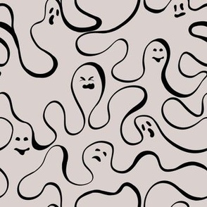 Cute Halloween Ghost Continuous Line-Small 