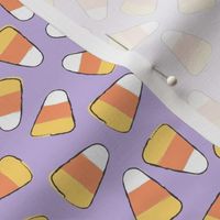 pastel candy corn on lavender