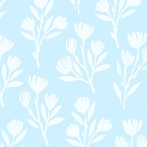 Baby Blue and White Cornflower Pattern (Large)